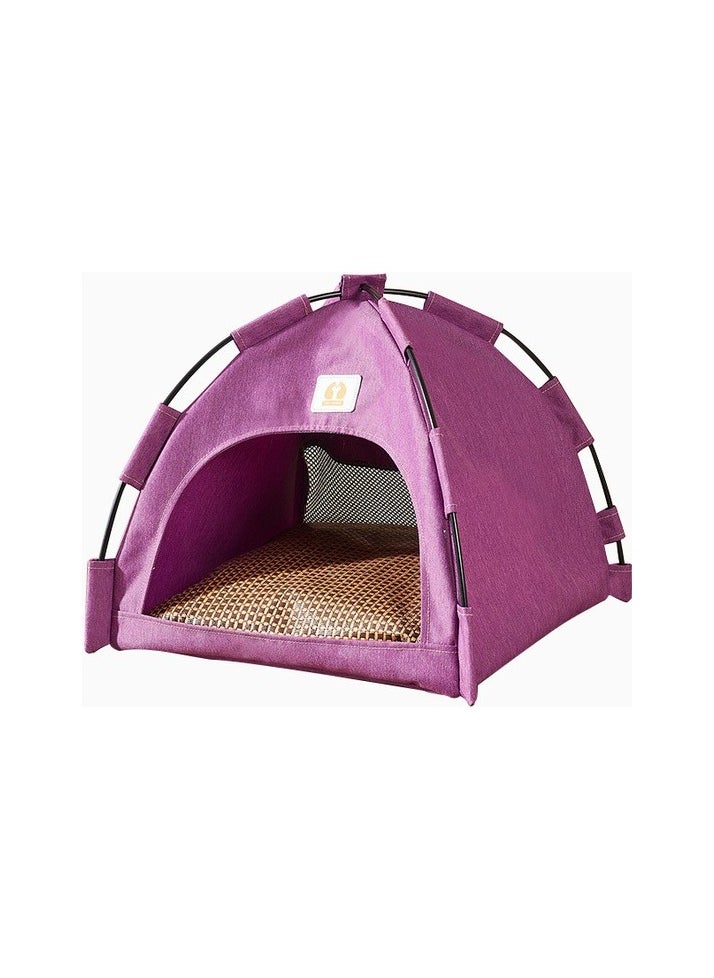 Cloud New Pet Tent Nest Foldable Cat Open Tent Colour:Purple