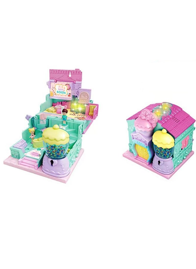 Candy House (Light And Music) Surprise House Simulation Girl Play House Toy Doll House Model