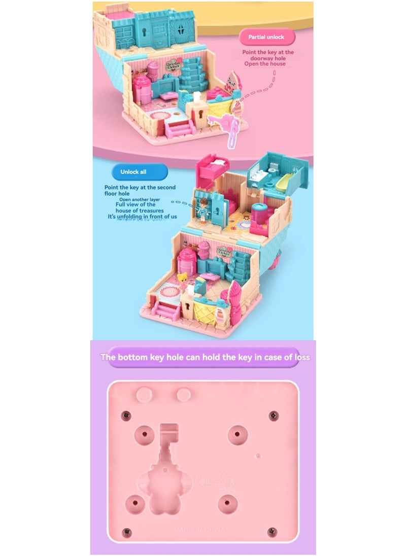 Candy House (Light And Music) Surprise House Simulation Girl Play House Toy Doll House Model