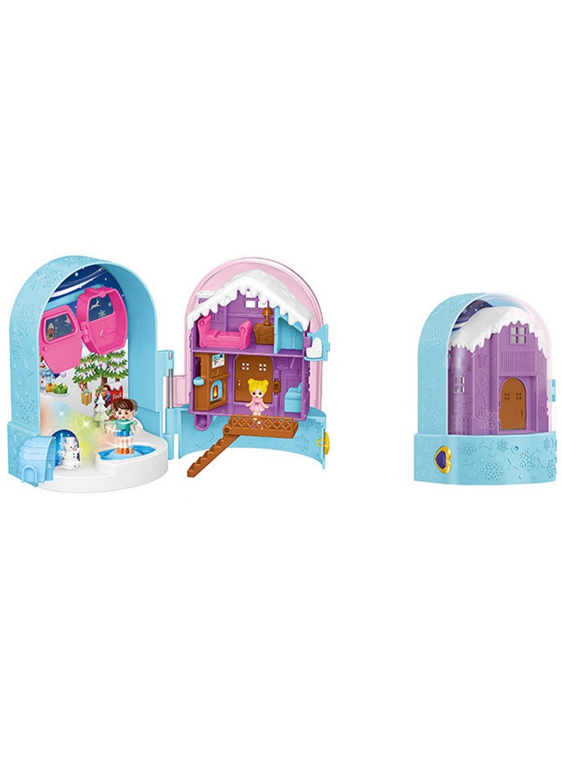 Ski Club (Light And Music) Surprise House Simulation Girl Play House Toy Doll House Model