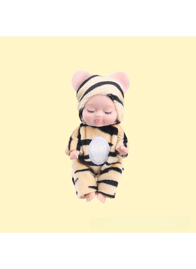 Cross-border Sleep Rebirth Doll PVC Vinyl Doll Simulation Figure Mini bjd Sleeping Doll Childrens Toy Little Tiger