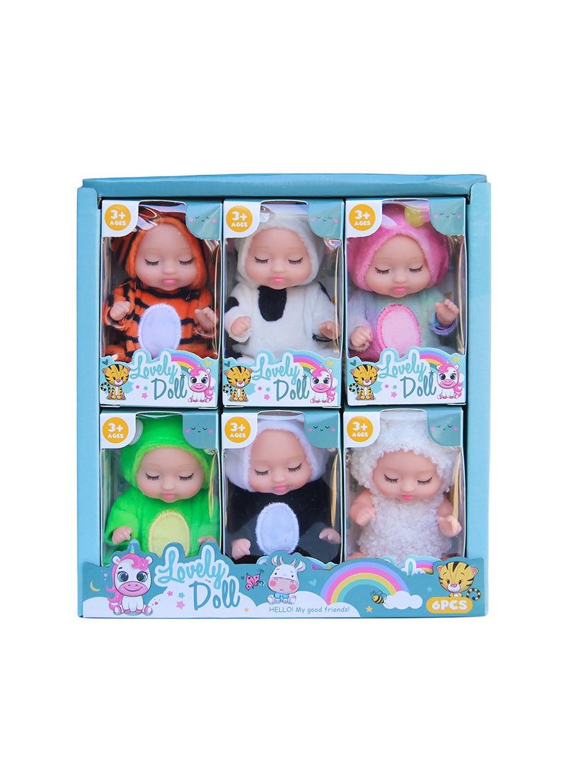 Foreign trade cross-border hot sale sleep simulation reborn doll sleeping childrens toy gift box wholesale bjd doll All styles (6 pieces)