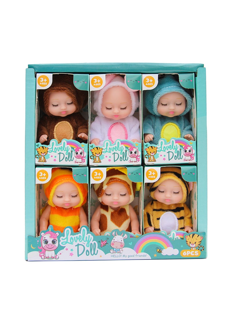 Foreign trade cross-border hot sale sleep simulation reborn doll sleeping childrens toy gift box wholesale bjd doll 6 suit