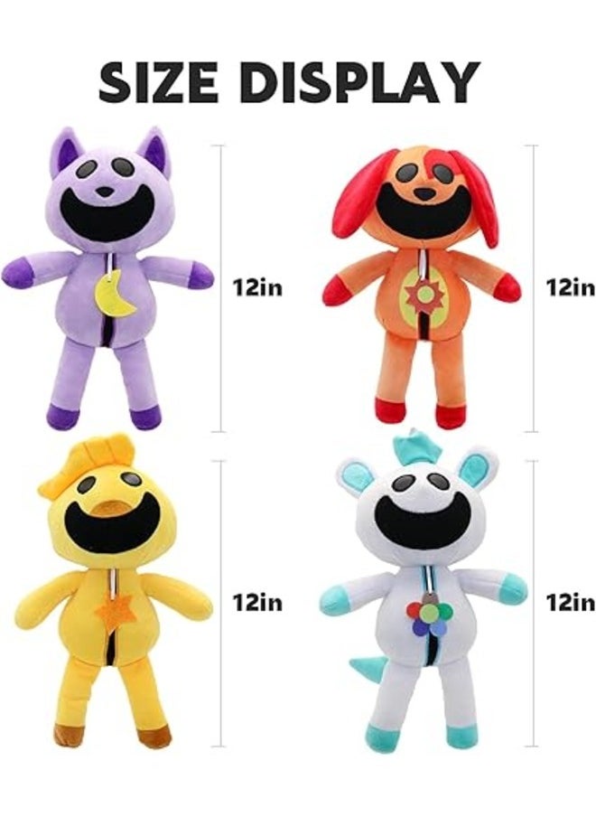 Smiling Critters 8-Piece Plush Toy Set Soft Cartoon Game-Inspired Stuffed Animal Dolls for Kids, Boys & Girls, Perfect Gift for Game Fans