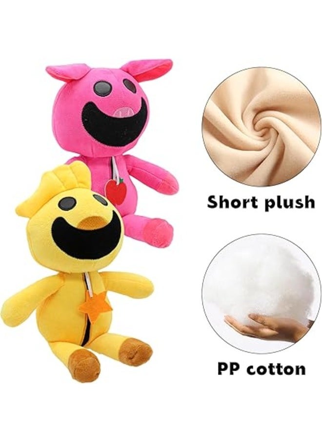 Smiling Critters 8-Piece Plush Toy Set Soft Cartoon Game-Inspired Stuffed Animal Dolls for Kids, Boys & Girls, Perfect Gift for Game Fans