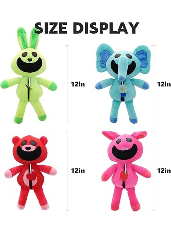 Smiling Critters 8-Piece Plush Toy Set Soft Cartoon Game-Inspired Stuffed Animal Dolls for Kids, Boys & Girls, Perfect Gift for Game Fans