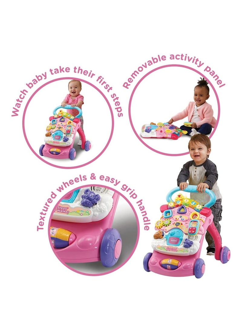 vtech First Steps Baby Walker, House Shaped Activity Panel With Songs, Melodies And Detachable Activity Panel