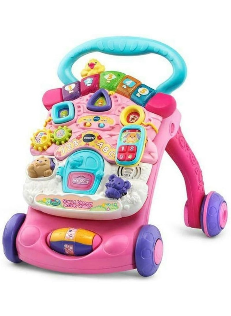 vtech First Steps Baby Walker, House Shaped Activity Panel With Songs, Melodies And Detachable Activity Panel