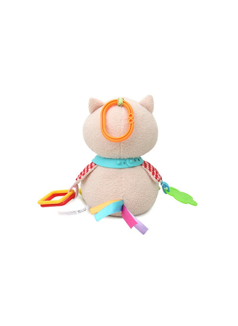 Baby Animal Soothing Doll Baby Teether Wind Chime Lathe Hanging Pendant Plush Toy (Puppy Teether Doll Pendant)