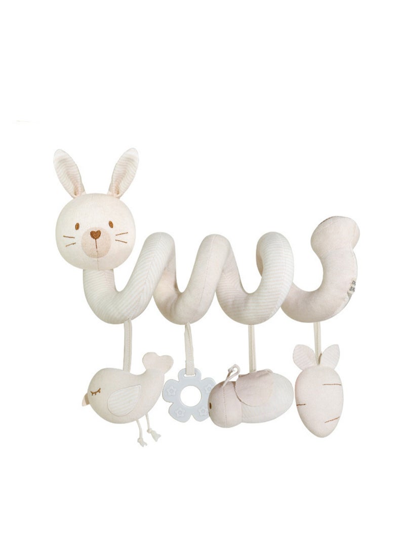 Organic Cotton Bed Wrap Baby Early Education Educational Bed Hanging Toy Cart Pendant 2-Year-Old Infant Toy (Rabbit Style Organic Cotton Bed Wrap)