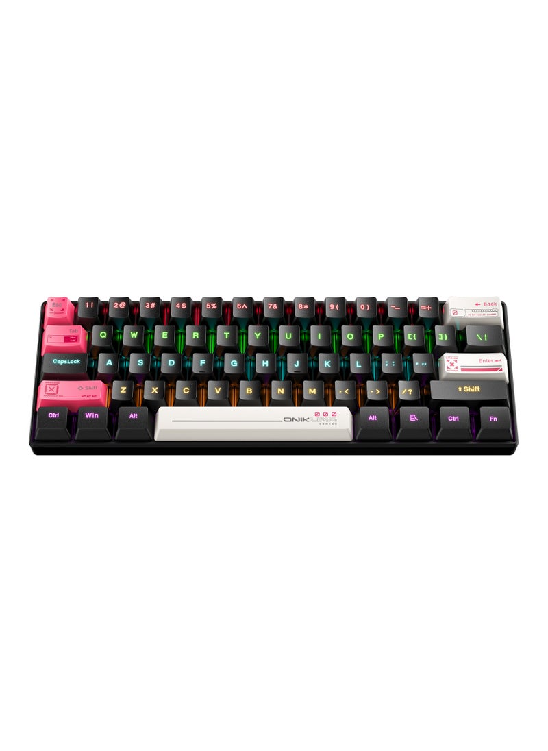 G55 Mechanical Gaming Keyboard,61 Keys Ultral Compact Wired Keyboard with RGB Backlit,Easy to Carry on Business Trip,for PC/Mac Gamer