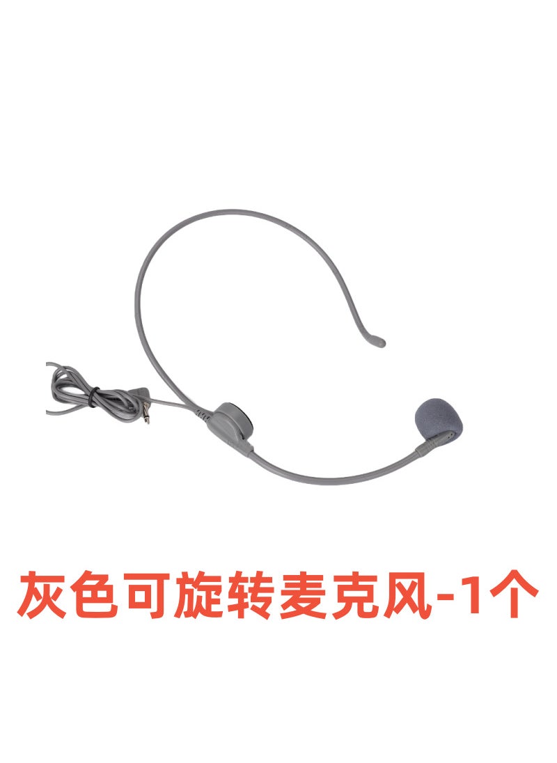 Colorful Bee Speaker Universal Microphone Rotatable Headset Threaded Mic Gray