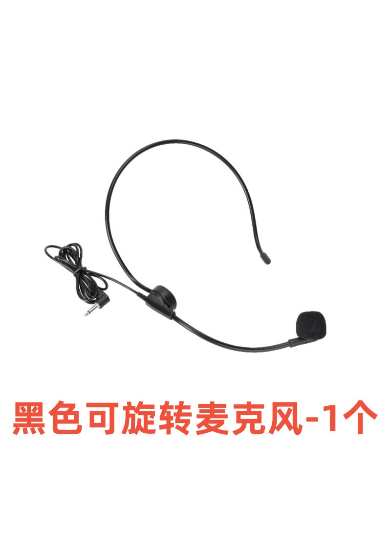 Colorful Bee Speaker Universal Microphone Rotatable Headset Threaded Mic Black