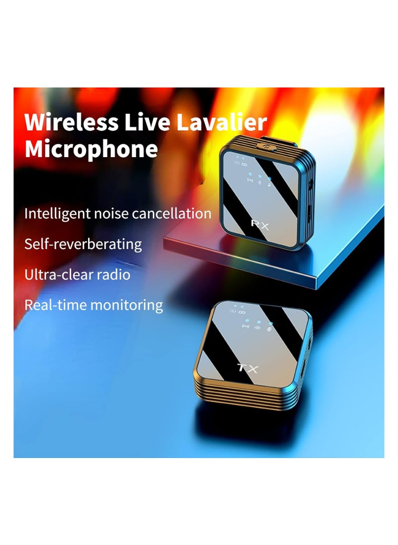 Wireless Lavalier Microphone for TikTok & Video Recording – Noise-Canceling Clip-On Mic for iPhone, Android, Cameras, and More – Perfect for Content Creators