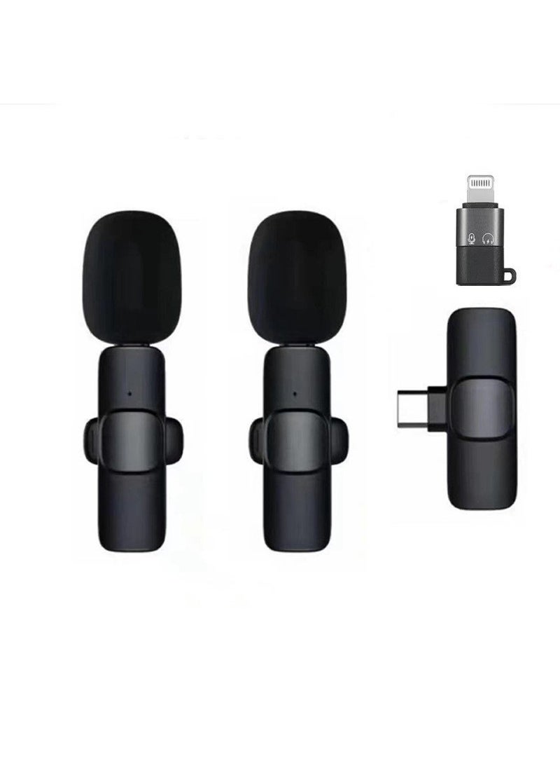 K1 Clip-on Microphone for Live Streaming and Video Recording K1 One-to-Two TP-C Interface Apple Adapter