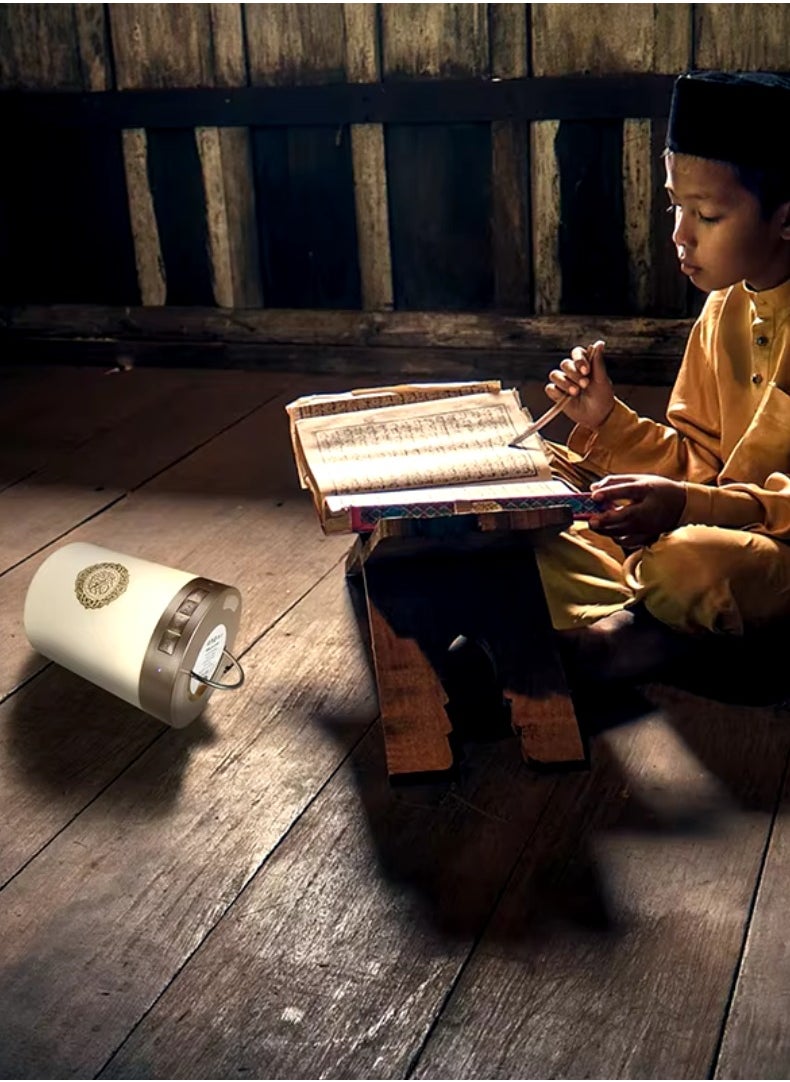 Bluetooth Quran Speaker | 6 months Warranty | App Control, Night Light, 8GB Memory, FM Radio & USB Connection | White