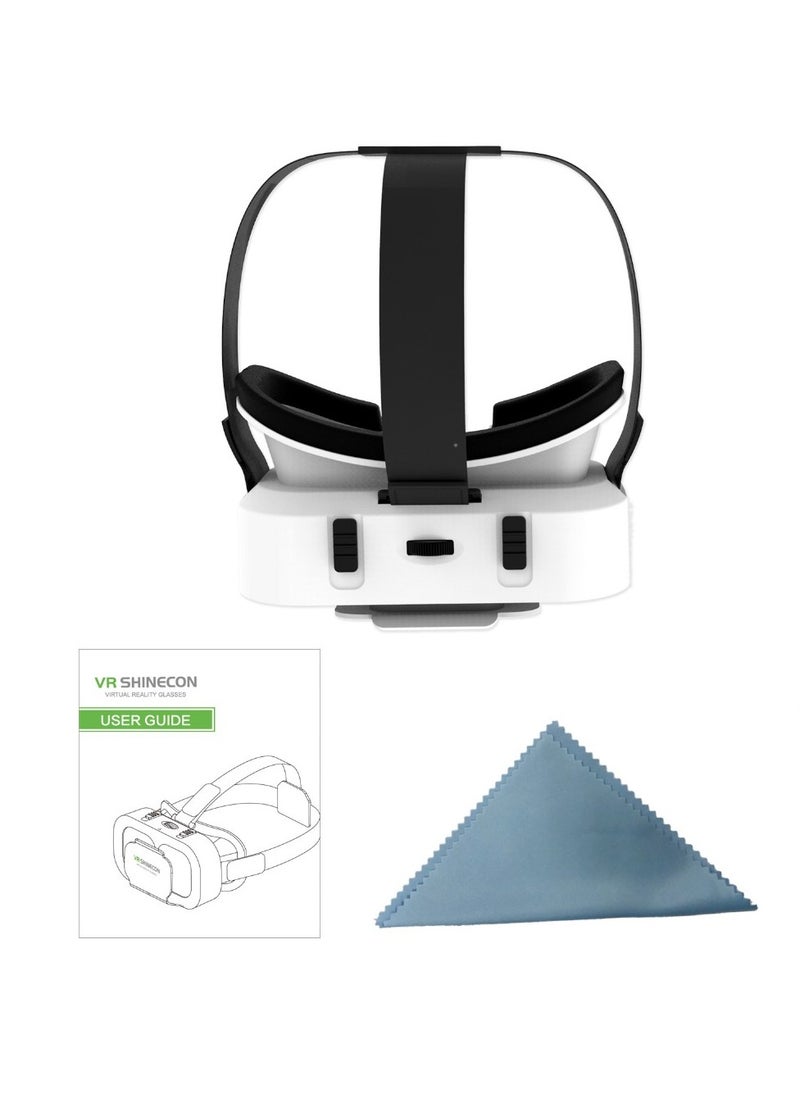 Virtual Reality Headset for iPhone & Android / 3D VR Glasses, Adjustable, Lightweight Goggles for Immersive Gaming & Movies, Anti-Blue Light HD Lenses, Universal Fit for 4.7-7 Inch Phones