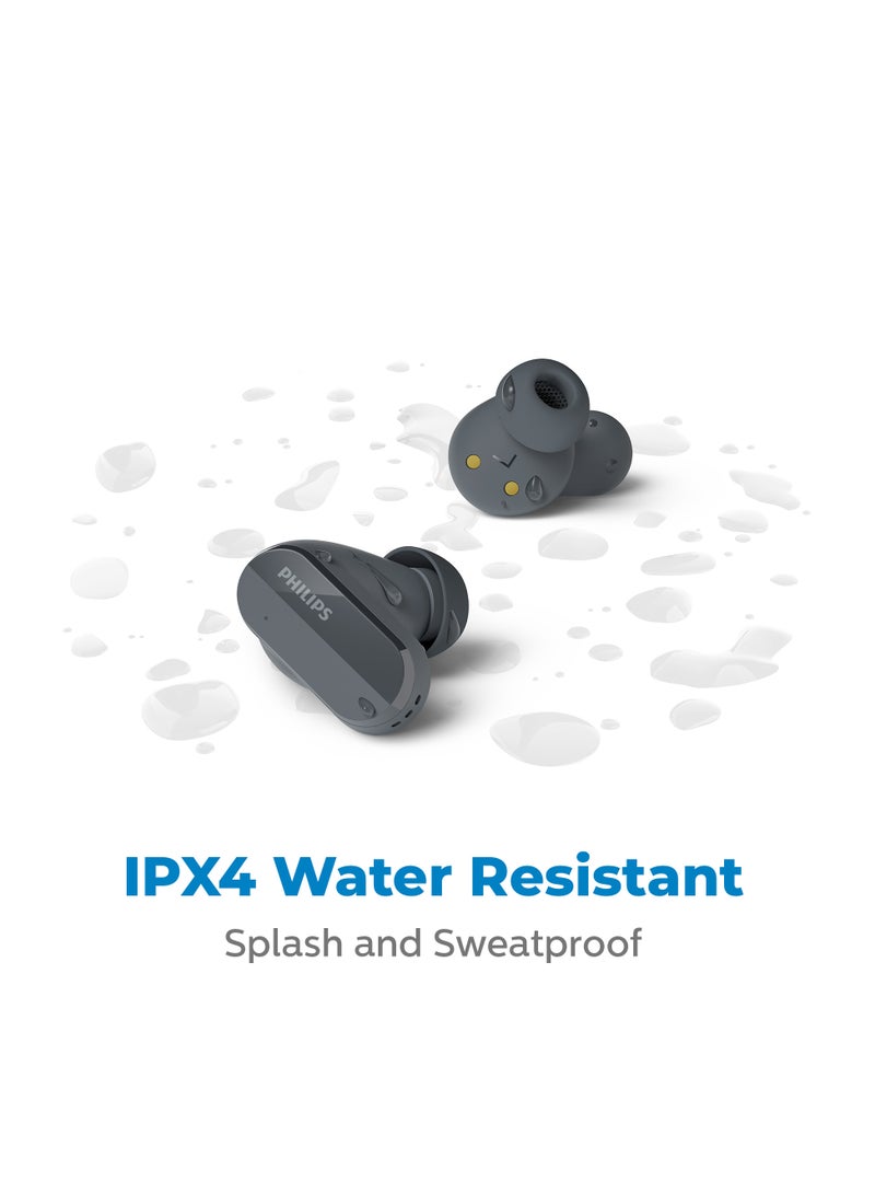 True Wireless Noise-Canceling Earbuds, Clear Calls, 21-Hour Playtime, IPX4 Water Resistant Black