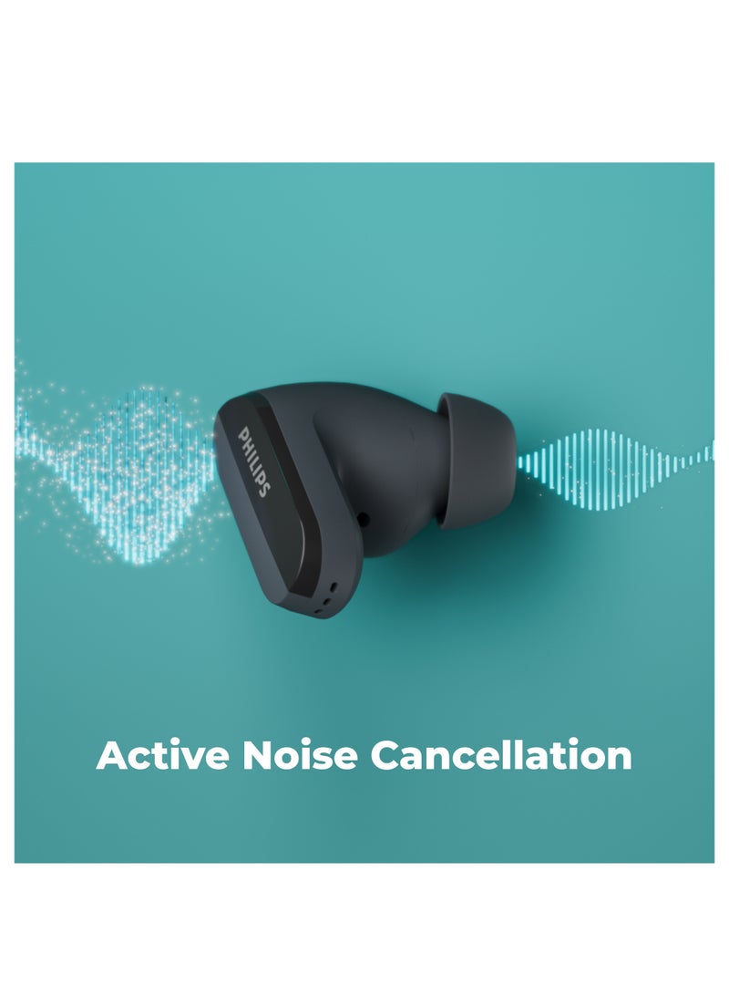 True Wireless Noise-Canceling Earbuds, Clear Calls, 21-Hour Playtime, IPX4 Water Resistant Black