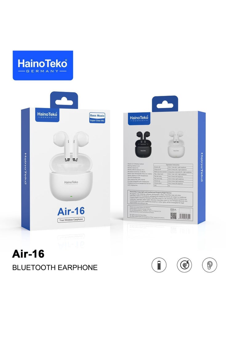 Haino Teko Air-16 True Wireless Earphones With Super Clear Mic