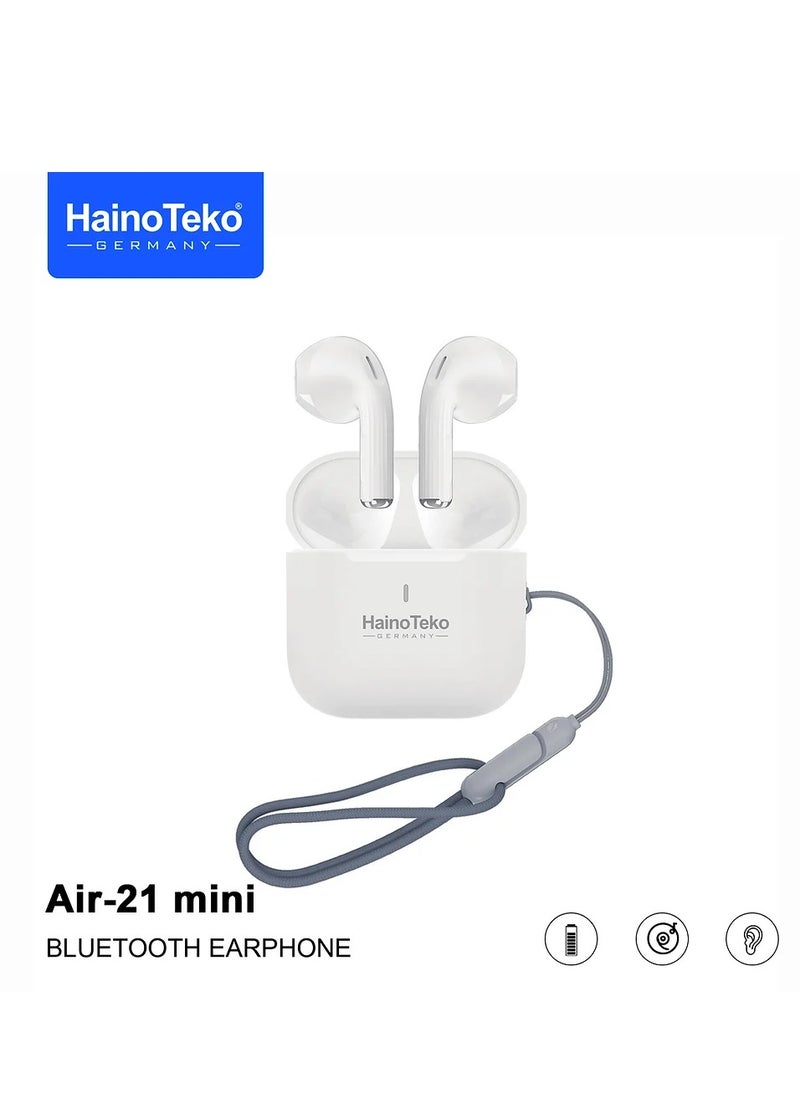 Haino Teko Air 21 Mini True Wireless Earbuds With Bass Music Clear Microphone