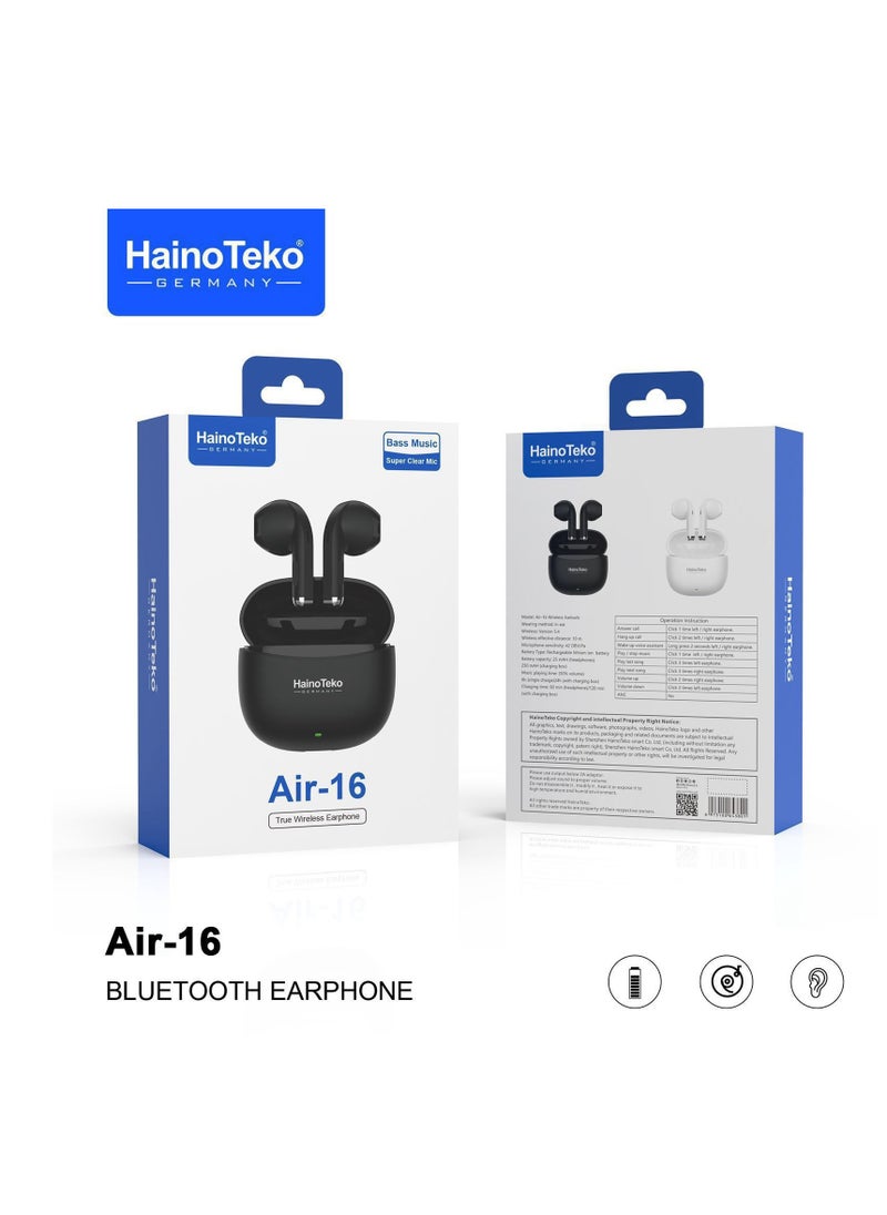 Haino Teko Air-16 True Wireless Earphones With Super Clear Mic