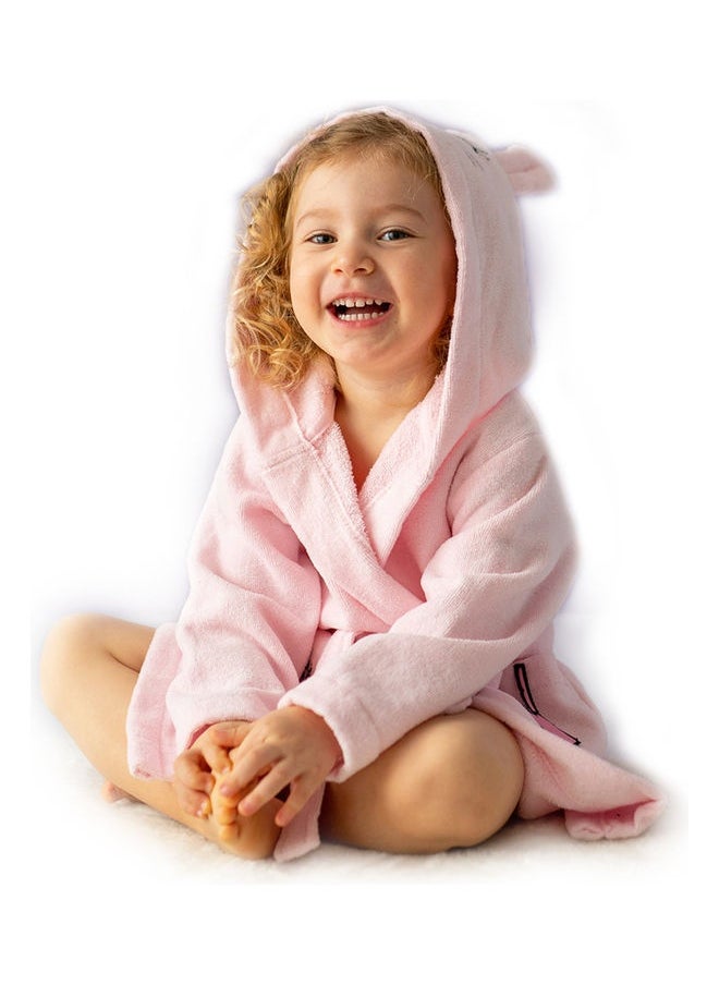 Chancin Velvet Bathrobe Pink/Black 64x36cm