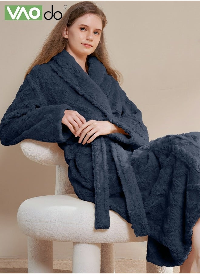 Ladies Bathrobe Skin-friendly Nightgown Breathable Simple Home Service Dark Gray