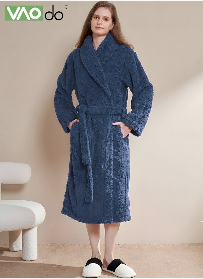 Ladies Bathrobe Skin-friendly Nightgown Breathable Simple Home Service Dark Gray