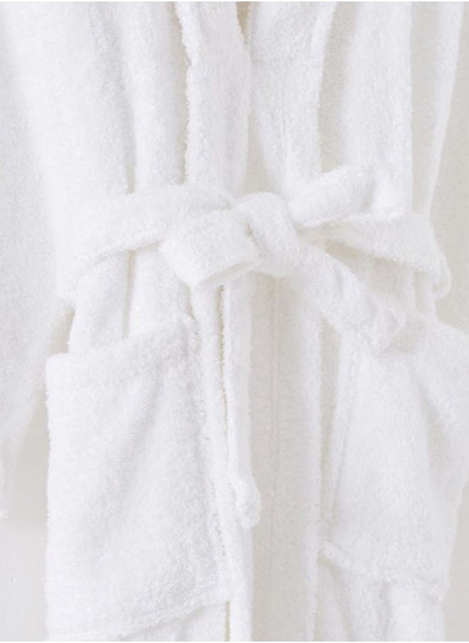 Essential Shawl Bath Robe White 114cm