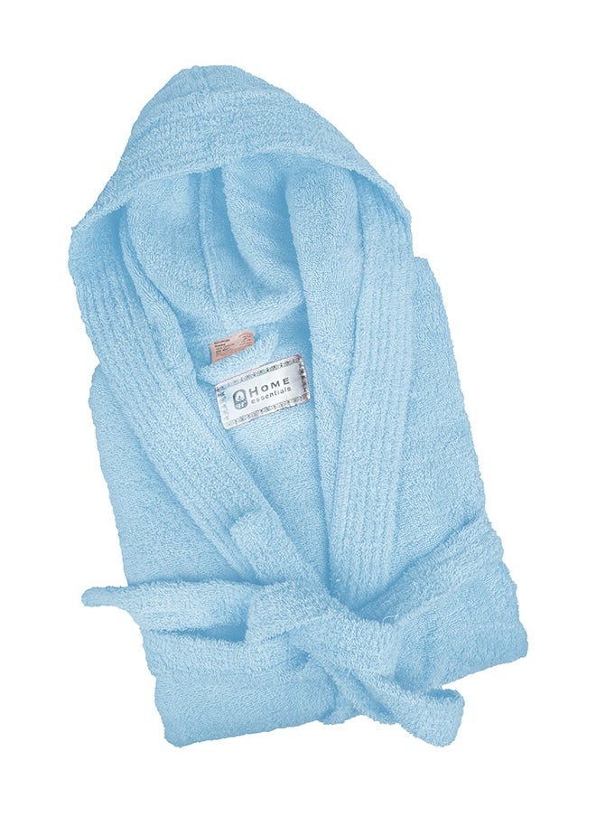 Bliss Casa Unisex Bathrobe 100% Cotton Super Soft Highly Absorbent Bathrobes For Women & Men Perfect for Everyday Use Unisex Adult Light Blue Adult Size