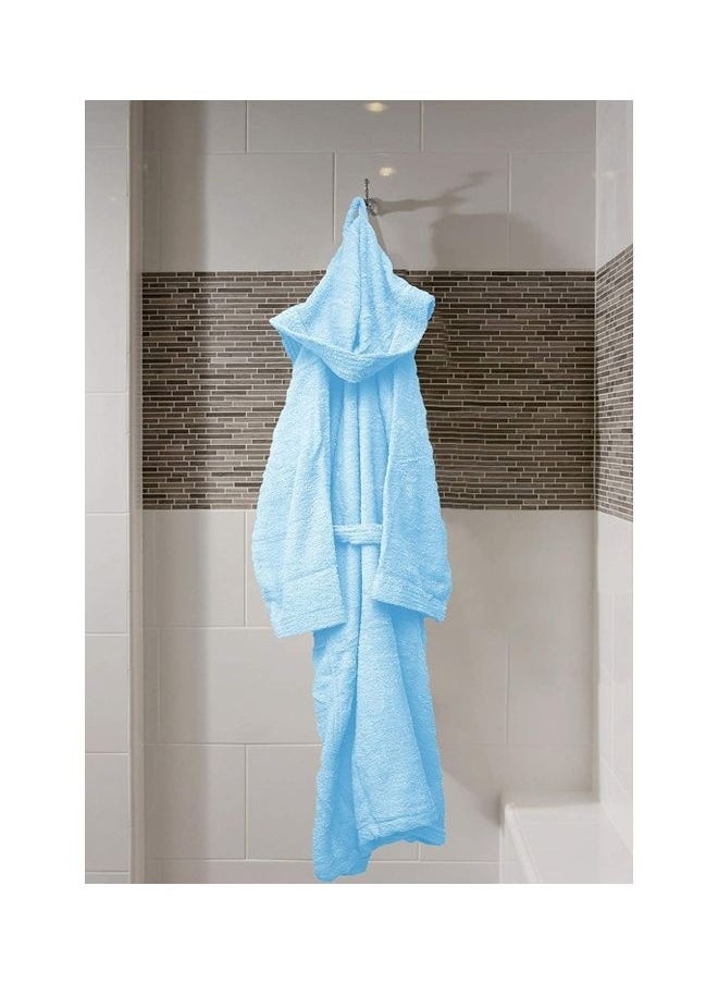 Bliss Casa Unisex Bathrobe 100% Cotton Super Soft Highly Absorbent Bathrobes For Women & Men Perfect for Everyday Use Unisex Adult Light Blue Adult Size