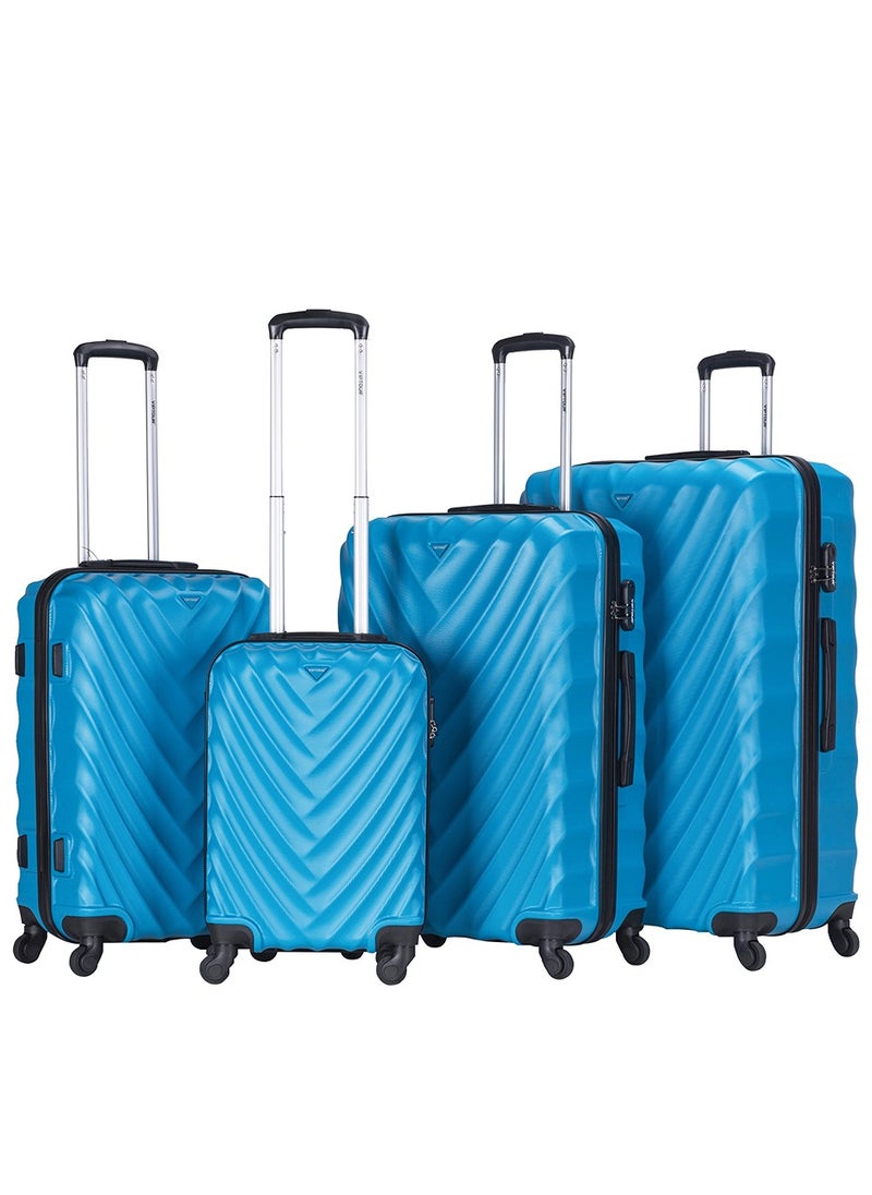 Set of 4 ABS Trolley Luggage With Number Lock 20,24,28,32 Inches