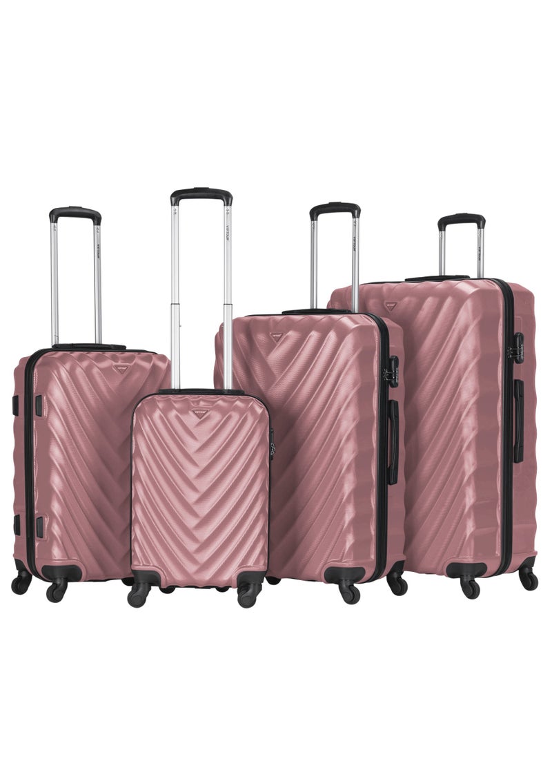 Set of 4 ABS Trolley Luggage With Number Lock 20,24,28,32 Inches