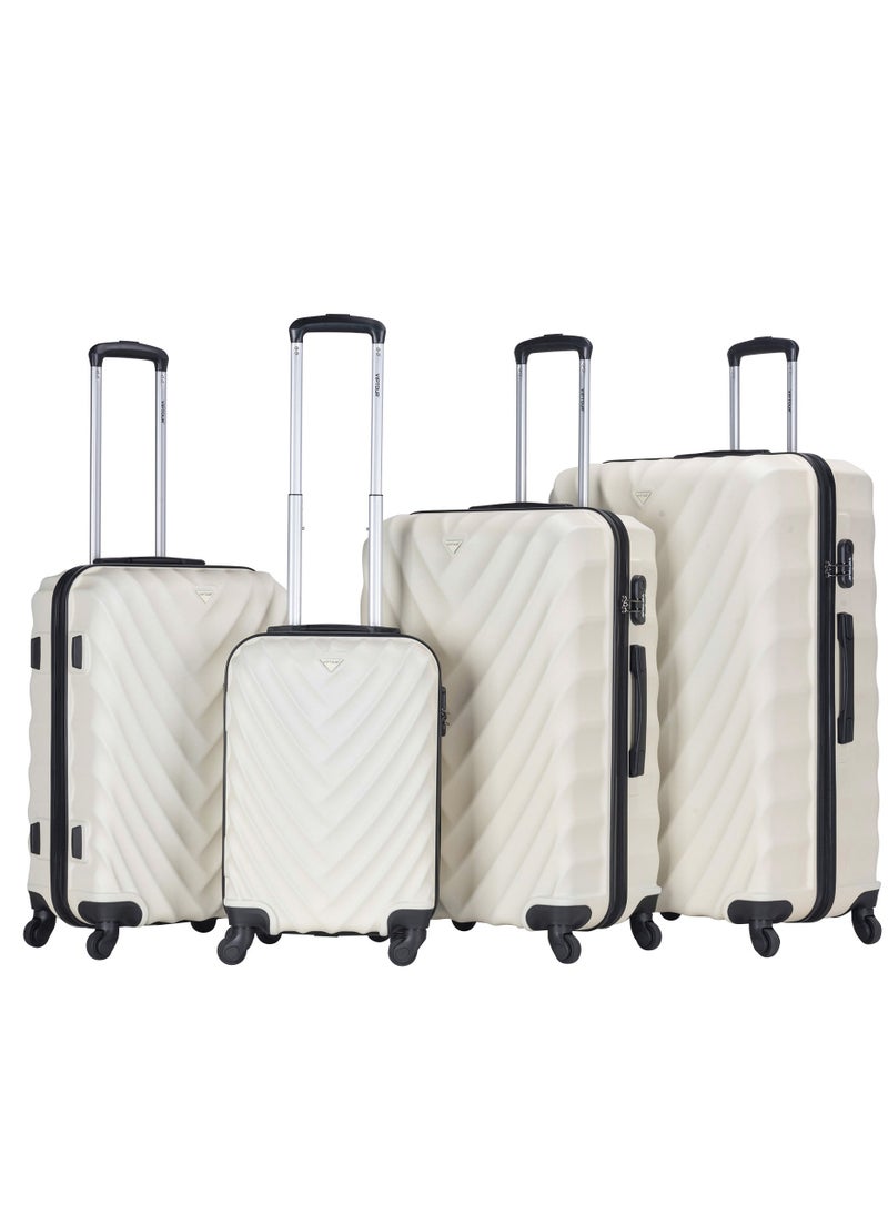 Set of 4 ABS Trolley Luggage With Number Lock 20,24,28,32 Inches