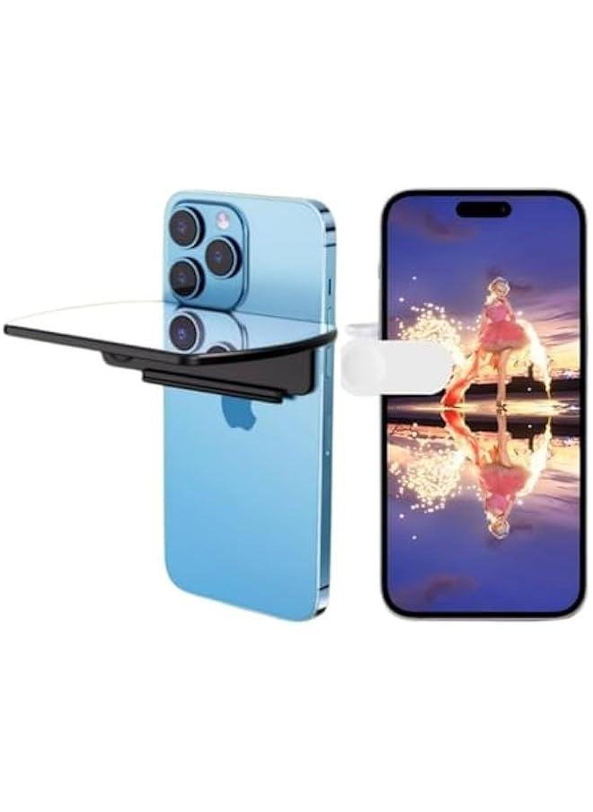 Smartphone Camera Mirror Reflection Clip Kit, Sky Realm Mirror Reflection Creative Photography, HD Glass Phone Shooting Reflection Mirror for Outdoor Travel Photography