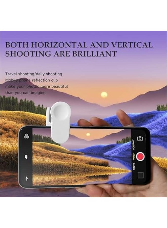 Smartphone Camera Mirror Reflection Clip Kit, Sky Realm Mirror Reflection Creative Photography, HD Glass Phone Shooting Reflection Mirror for Outdoor Travel Photography