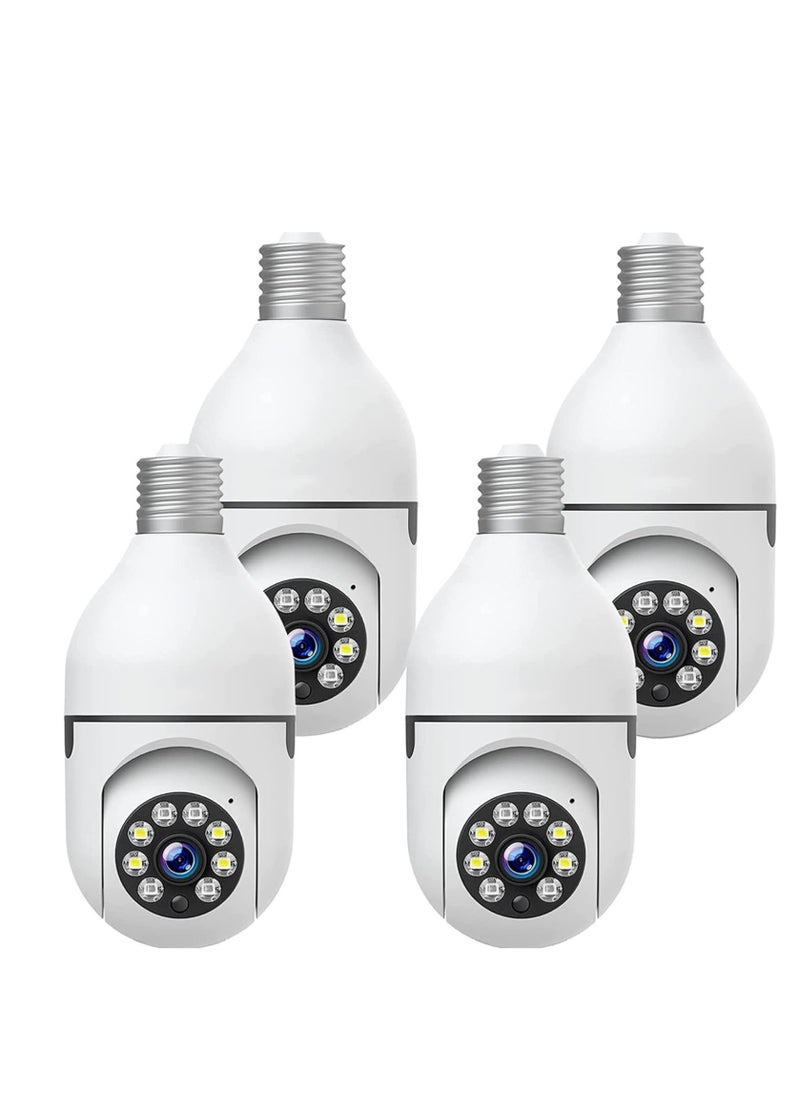 (5-PCS) WiFi Light Bulb Camera 360 Degree Wireless Outdoor Security Camera Home Surveillance Cam with 1080P Color Night Vision Human Motion Detection