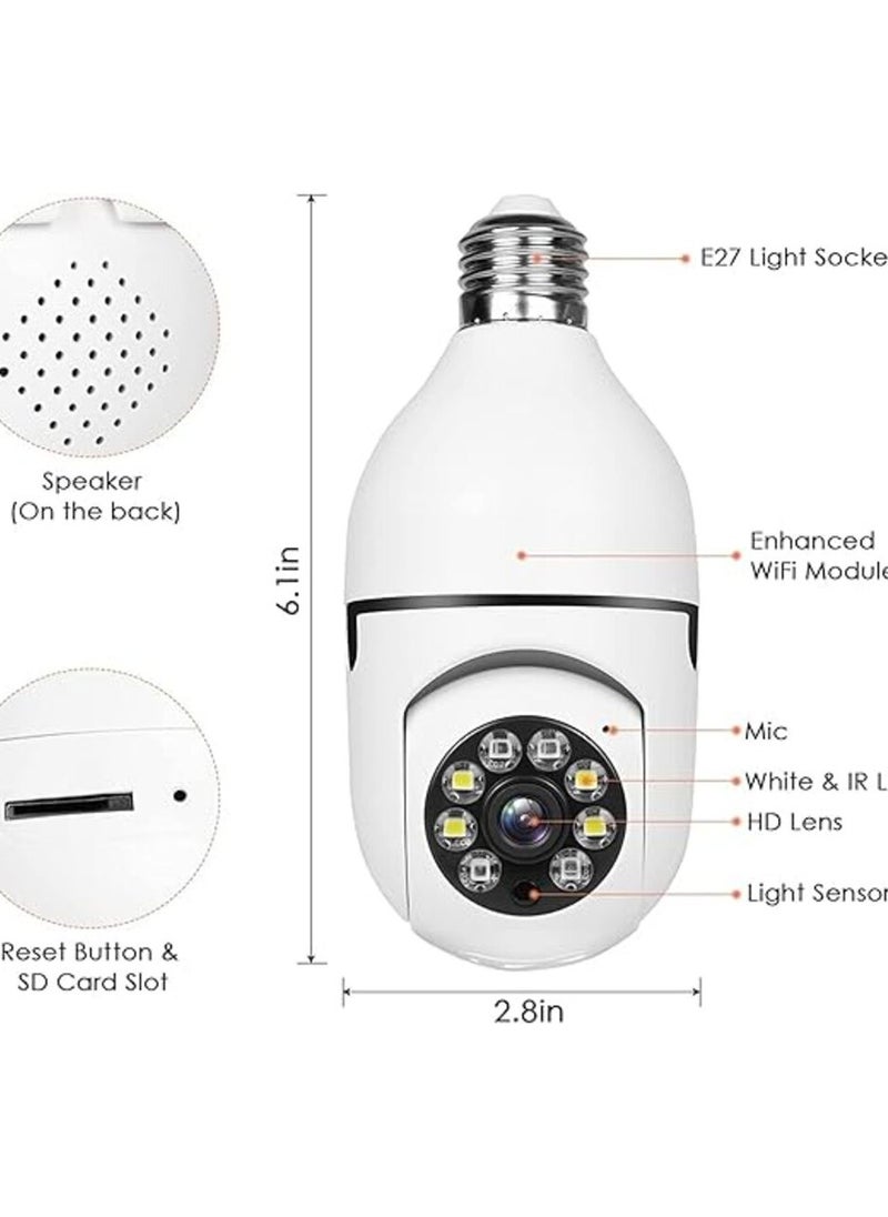 Light Bulb Security Camera Outdoor Ring Floodlight Cam Wired Pro with Two-Way Intercom