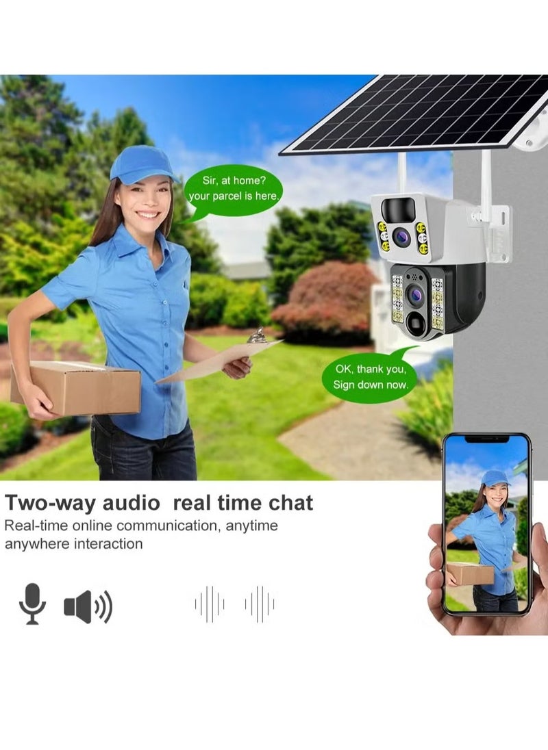 4G/WiFi Smart Solar Security Camera - 8MP Dual Lens