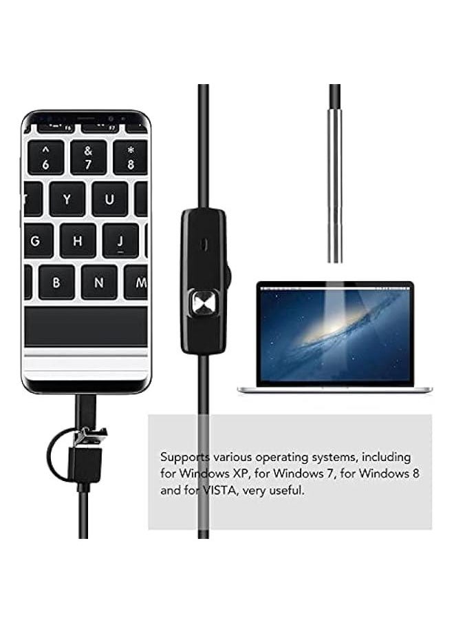 Ultra Thin 5 5mm Endoscope Camera, 3 in 1 USB Borescope for Accurate Inspections(3 5M)