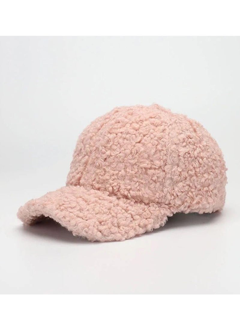 Trend Teddy Plush Soft Pink Cap Hat