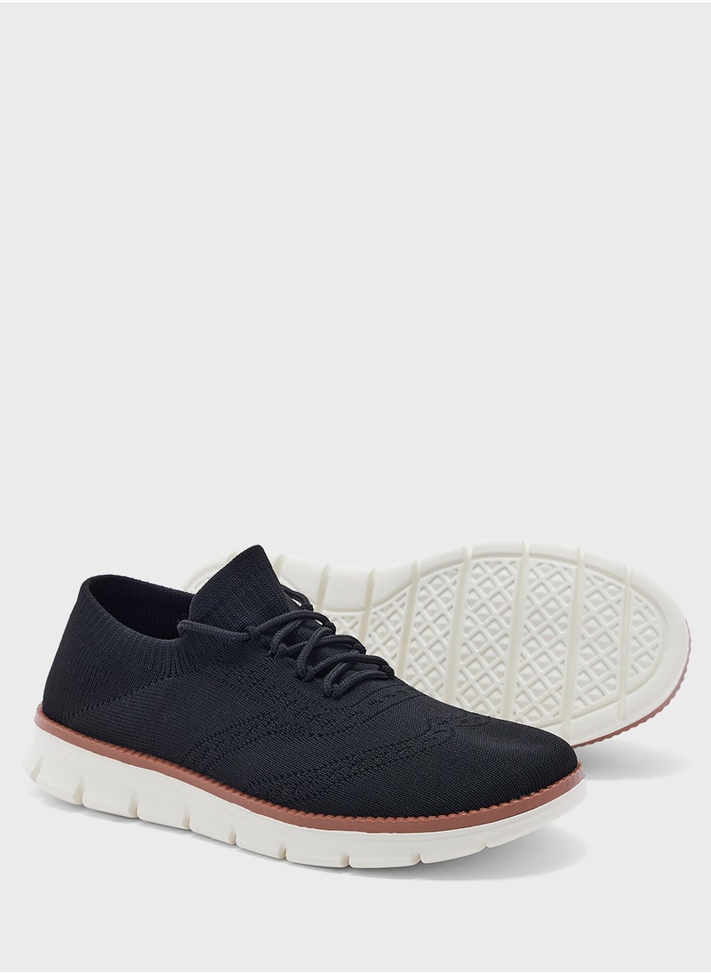 Casual Knitted Lace Ups