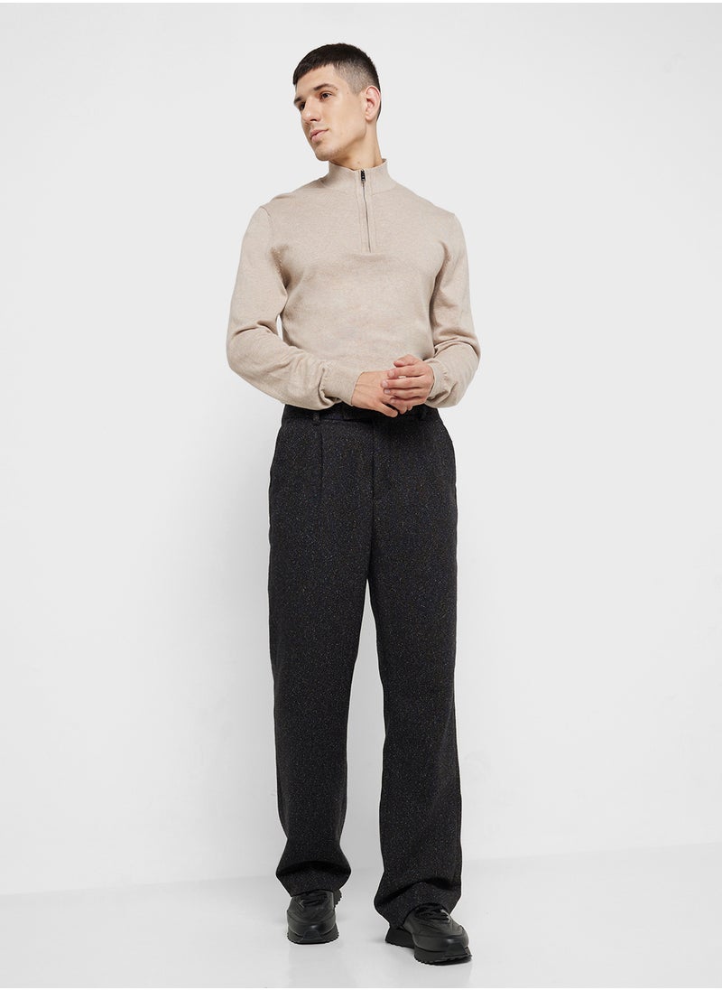 High Waist Relaxed Fit Pants