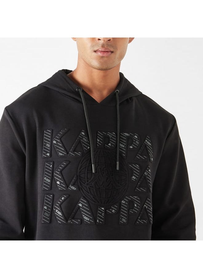 Kappa Embossed Sweatshirt with Long Sleeves and Pocket