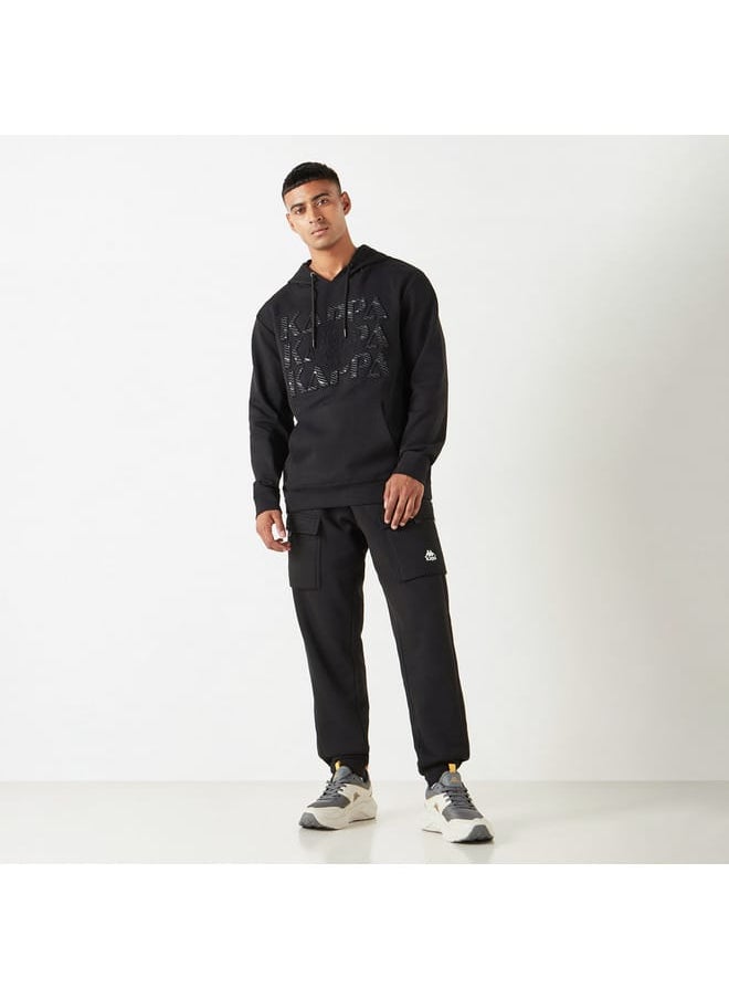 Kappa Embossed Sweatshirt with Long Sleeves and Pocket