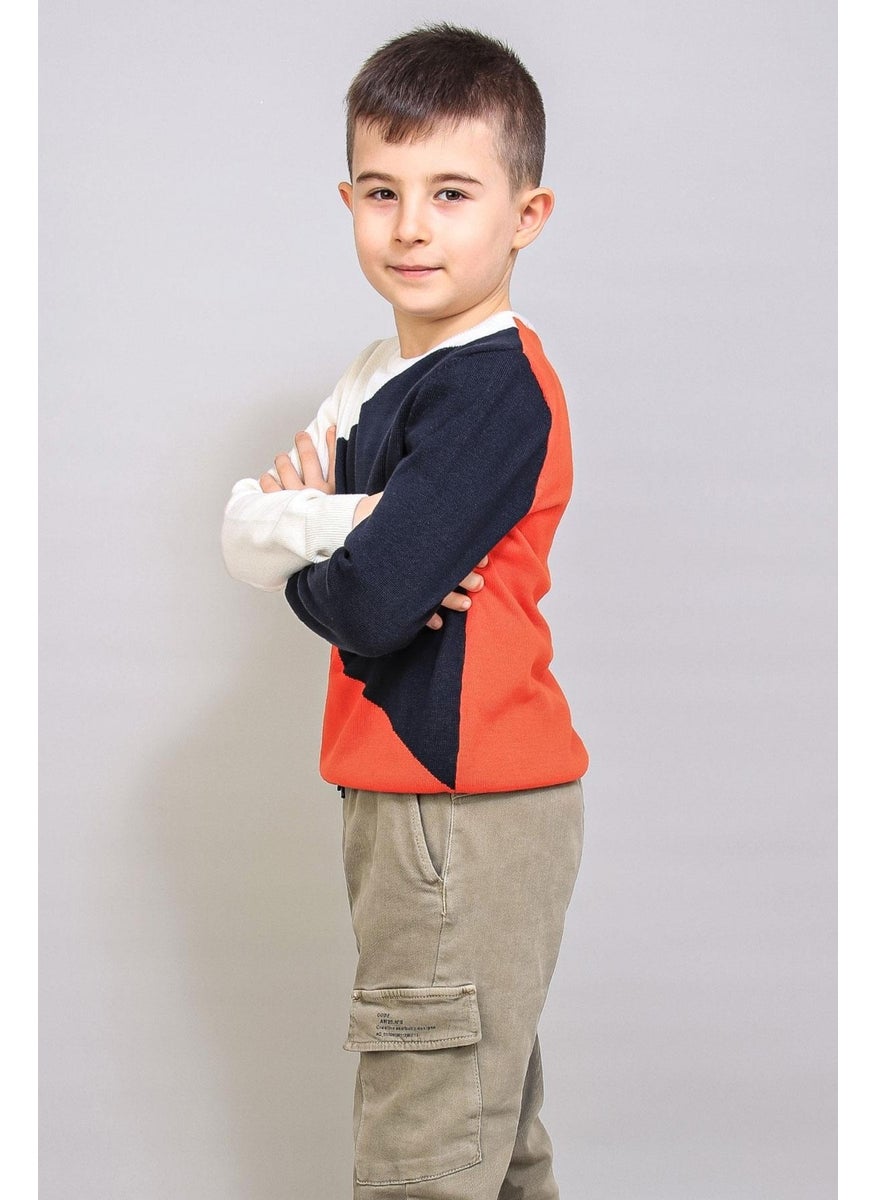 Kids Patterned Knitwear Sweater (C21-18642)