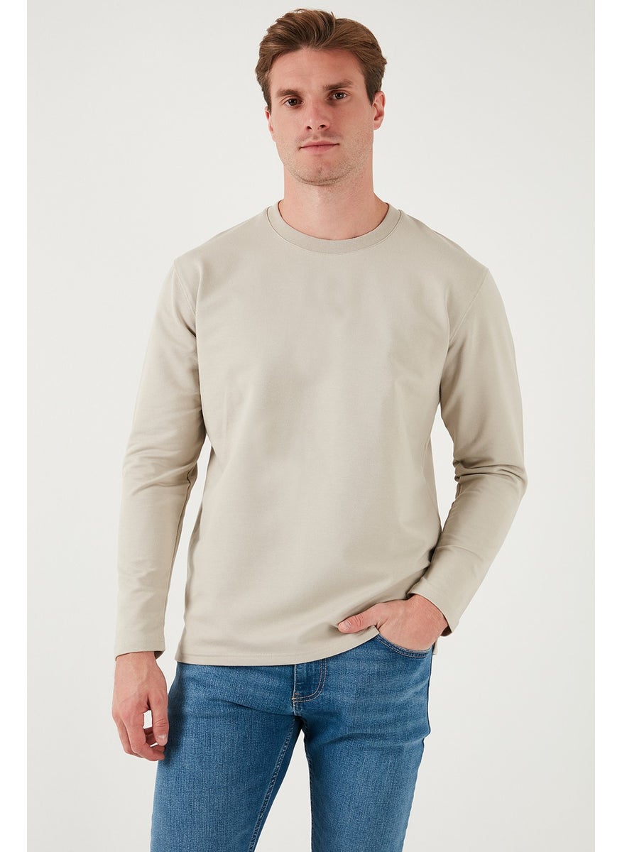 Stretch Cotton Regular Fit Crew Neck Sweat Men's Sweat 5905725