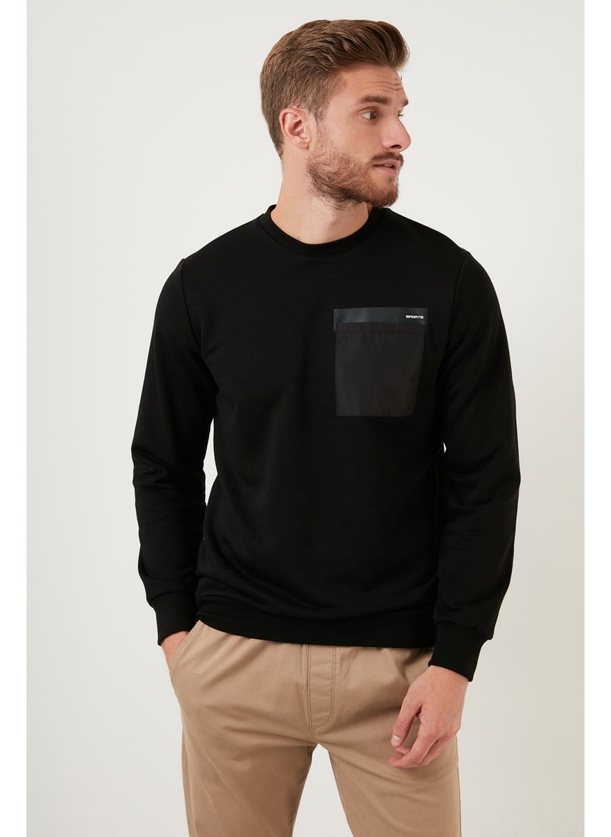 Pocket Detailed Regular Fit Crew Neck Cotton Sweat Men's Sweat 5905323