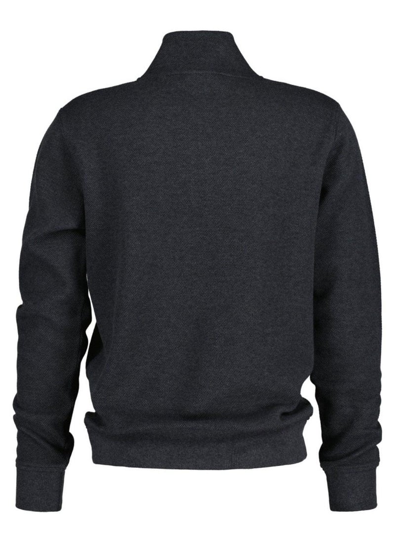 Gant Waffle Textured Half-Zip Sweatshirt